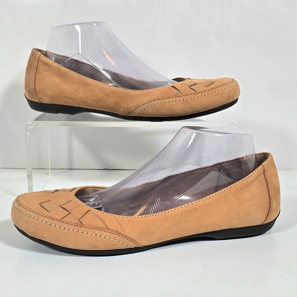 Naturalizer Remember Woven Leather Ballet‎ Flats Tan Comfort Shoes Womens Size 9